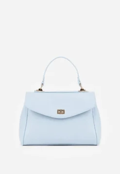 Niebieska Torebka Typu Kuferek z Rączką i Klapą z Paskiem Crossbody Phoebyne