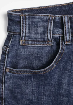 Niebieskie Bawełniane Jeansy Mom Fit z Wysokim Stanem Nelinela