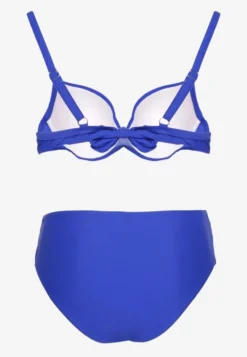 Niebieskie Bikini Majtki Figi i Biustonosz z Cyrkoniami Tenumela