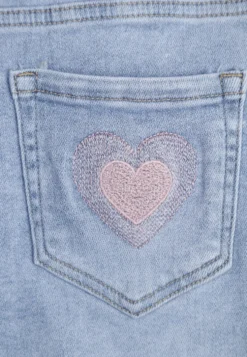Niebieskie Casualowe Szorty Jeansowe High Waist Ozdobione Guzikami Leviana