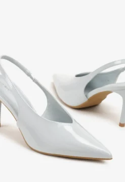 Niebieskie Czółenka Sandały Slingback Vices na Obcasie Typu Szpilka Tilionea