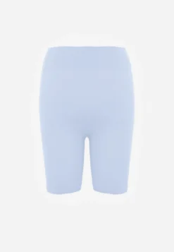 Niebieskie Elastyczne Szorty Biker High Waist Diovien