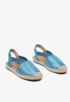 Niebieskie Espadryle na Płaskiej Podeszwie Cecilas