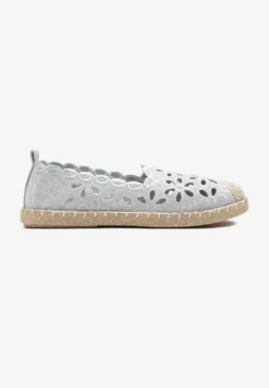 Niebieskie Espadryle Vices Ozdobione Ażurowym Wzorem i Ozdobną Plecionką Arivosa