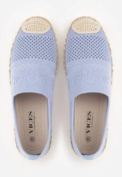 Niebieskie Espadryle z Plecioną Cholewką przed Kostkę Mokosa