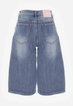 Niebieskie Jeansowe Szorty Casual Typu Jorts z Bawełną i Domieszką Wiskozy Polaera