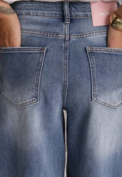 Niebieskie Jeansowe Szorty Casual Typu Jorts z Bawełną i Domieszką Wiskozy Polaera