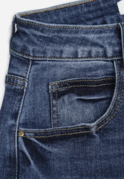 Niebieskie Jeansy Balloon Regular Waist z Dużą Zawartością Bawełny Zdobione Nadrukiem Kiloa