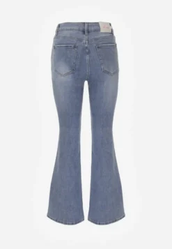 Niebieskie Jeansy Dzwony Bootcut High Waist z Bawełną Urilyss