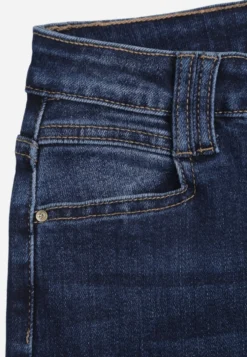 Niebieskie Jeansy Flare Regular Waist z Bawełną w Stylu Y2K Lucila