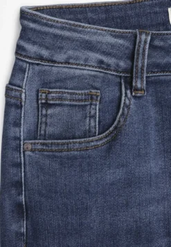 Niebieskie Jeansy High Waist o Kroju Dzwonów Finvenne