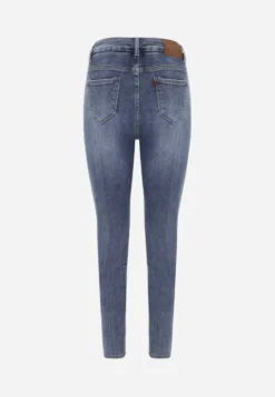 Niebieskie Jeansy Skinny Jeans z Bawełną z Elastyczną Gumką w Talii Finonas