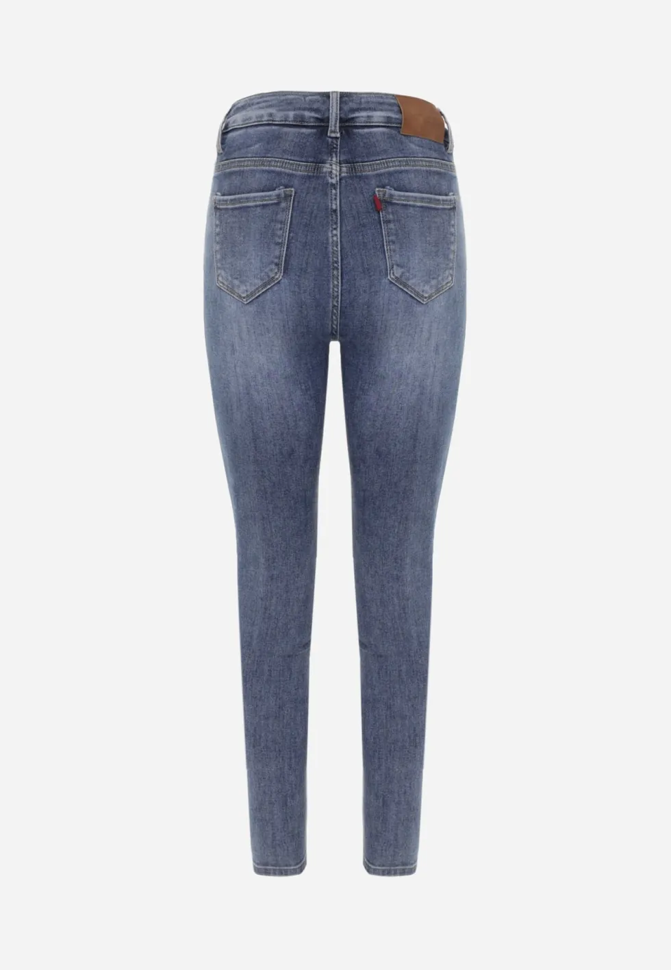 Niebieskie Jeansy Skinny Jeans z Bawełną z Elastyczną Gumką w Talii Finonas
