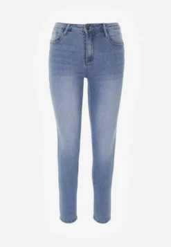 Niebieskie Jeansy Skinny z Bawełną Push-Up Erilessa
