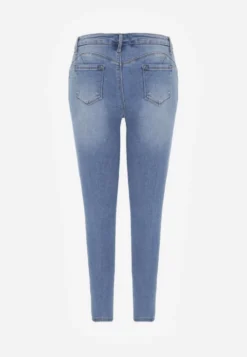 Niebieskie Jeansy Skinny z Bawełną Push-Up Erilessa