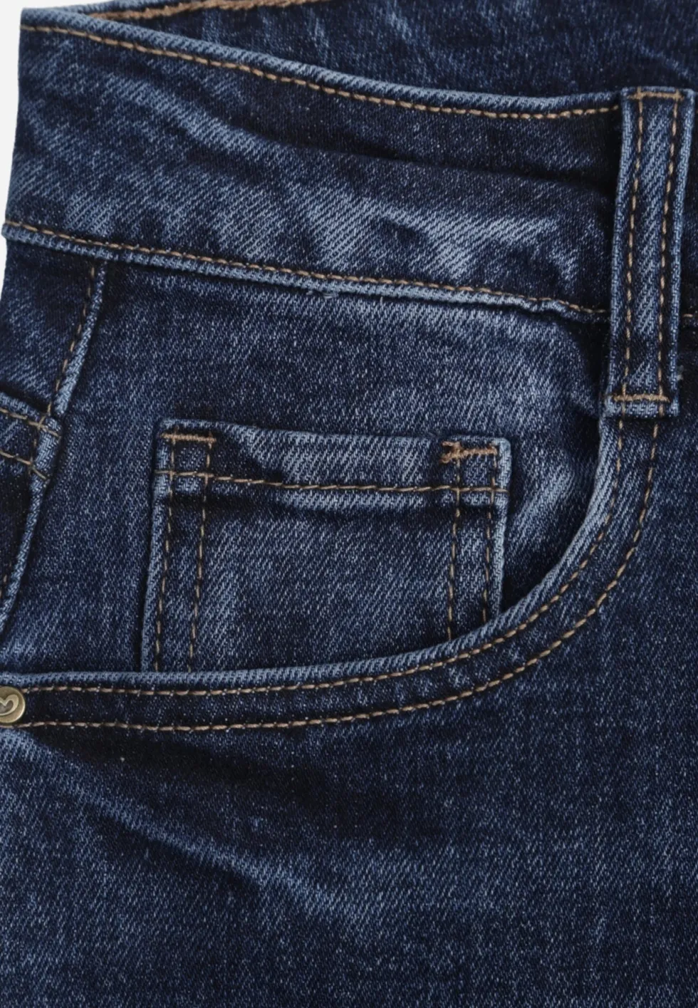 Niebieskie Jeansy Wide Leg High Waist z Bawełny Zdobione Przejaśnieniami Ineia