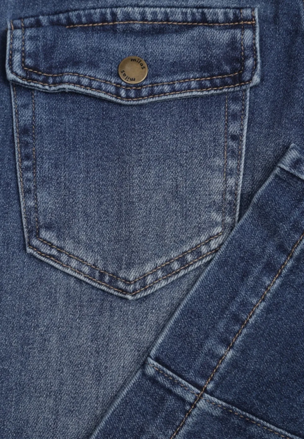 Niebieskie Jeansy Wide Leg High Waist z Bawełną z Kieszonkami z Klapami z Tyłu Heniva