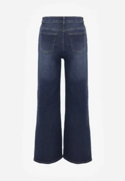 Niebieskie Jeansy Wide Leg Regular Waist z Bawełną i Domieszką Wiskozy Petocea