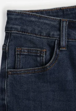 Niebieskie Jeansy z Domieszką Wiskozy o Kroju Flare High Waist Alendria