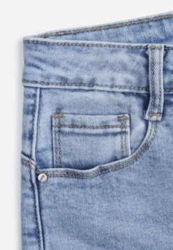 Niebieskie Modelujące Jeansy Skinny z Bawełną Simiel