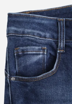 Niebieskie Modelujące Jeansy z Bawełną Skinny/Slim z Efektem Push-Up Orifia