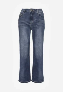 Niebieskie Proste Jeansy Regular Waist Fesalira
