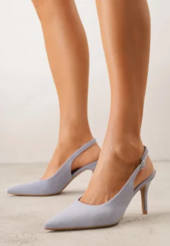 Niebieskie Sandały na Szpilce w Stylu Slingback Tarosie