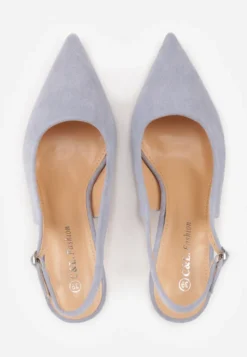 Niebieskie Sandały na Szpilce w Stylu Slingback Tarosie