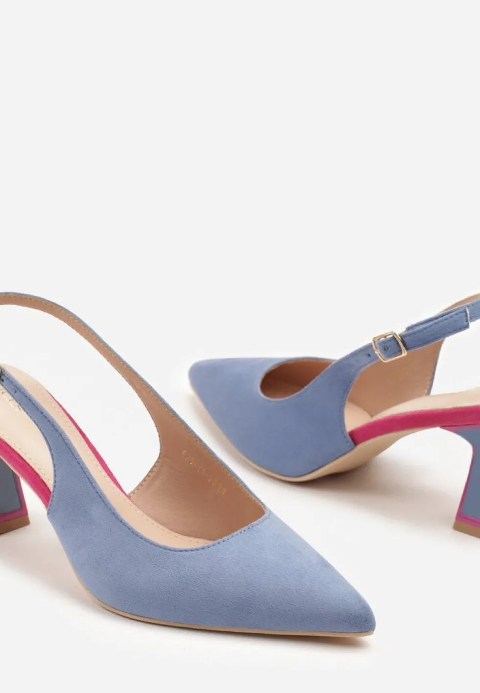 Niebieskie Sandały Vices na Kaczuszce Typu Slingback Edilitha