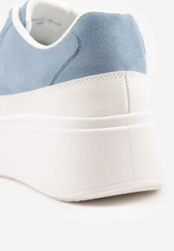 Niebieskie Sneakersy VICES na Platformie z Ozdobnym Noskiem Attis