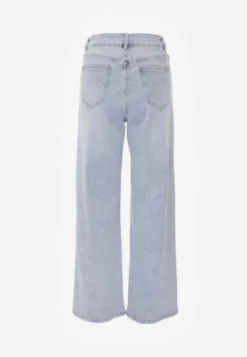 Niebieskie Szerokie Jeansy z Bawełny High Waist Vimalianna
