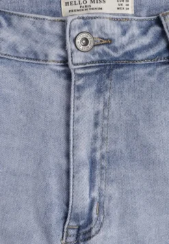 Niebieskie Szerokie Jeansy z Bawełny High Waist Vimalianna