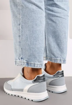 Niebieskie Sznurowane Sneakersy przed Kostkę Kiea