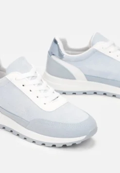 Niebieskie Sznurowane Sneakersy przed Kostkę Kiea