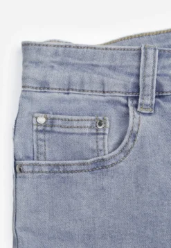 Niebieskie Szorty Jeansowe High Waist z Dodatkiem Bawełny Neldara