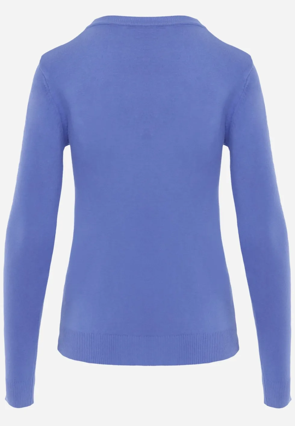 Niebieski Sweter z Bawełną w Minimalistycznym Stylu Radeken
