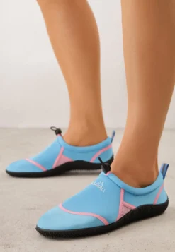 Niebiesko-Fuksjowe Wsuwane Buty Sportowe do Wody z Elastyczną Cholewką Vetilore