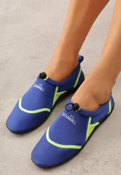 Niebiesko-Zielone Wsuwane Buty Sportowe do Wody z Elastyczną Cholewką Vetilore