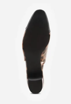Panterkowe Sandały na Słupku Slingback Ozdobione Paskiem Divolia