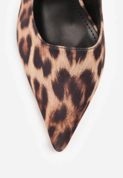 Panterkowe Sandały na Szpilce Vices Typu Slingback Tilazea