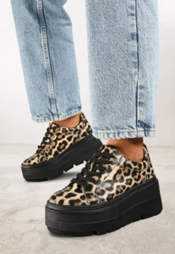 Panterkowe Sneakersy Vices na Grubej Podeszwie Tuliri