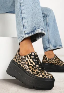 Panterkowe Sneakersy Vices na Grubej Podeszwie Tuliri
