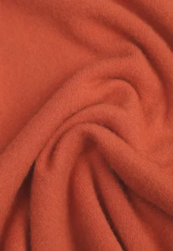 Pomarańczowy Casualowy Sweter o Klasycznym Fasonie z Okrągłym Dekoltem Pilare