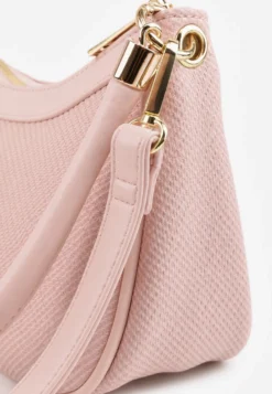 Różowa Klasyczna Torebka Bagietka z Dodatkowym Paskiem Crossbody Kassenope