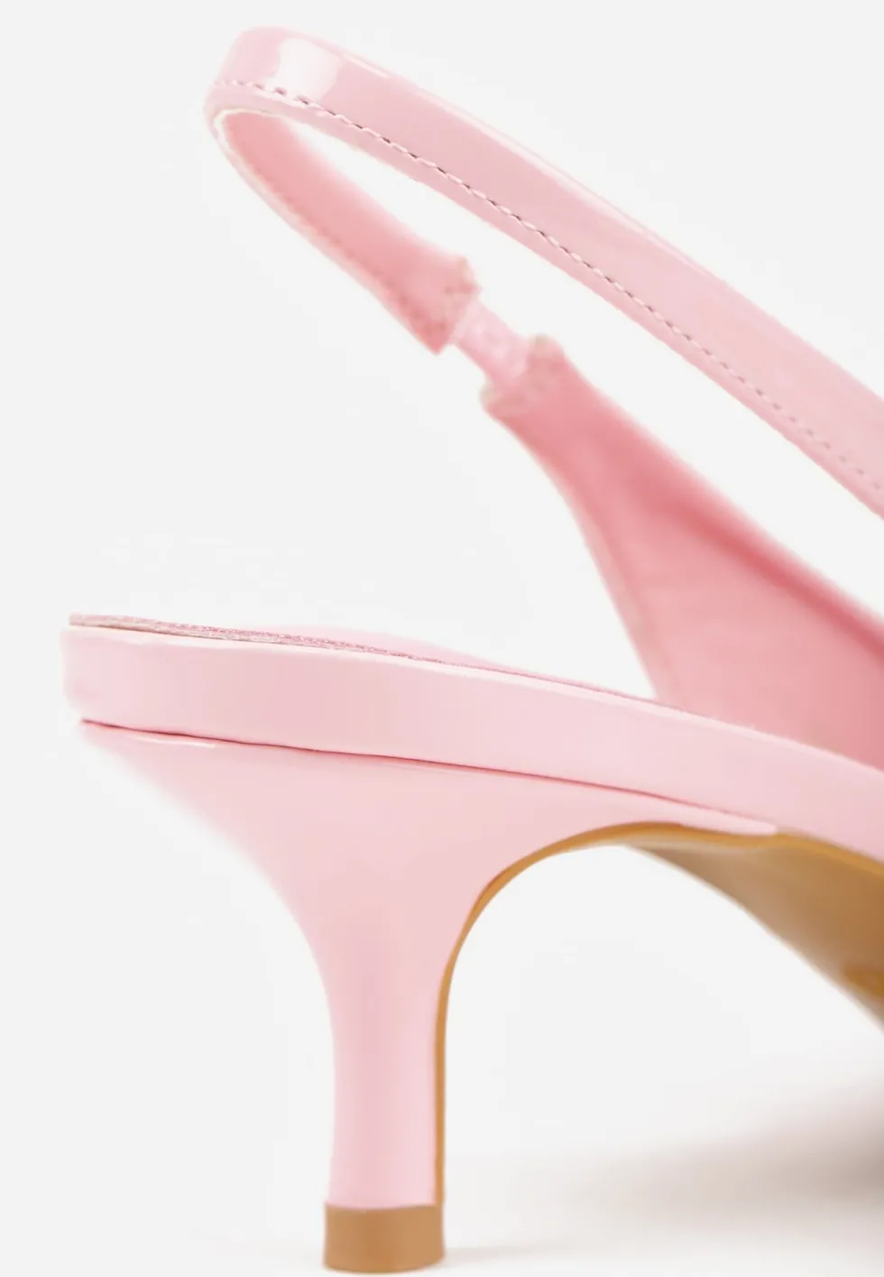 Różowe Czółenka Slingback Vices z Lakierowanym Połyskiem na Kaczuszce Sonwena