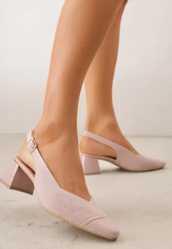 Różowe Czółenka VICES Soft Fit Slingback na Lakierowanym Słupku z Elastyczną Cholewką Comfort Coromenis
