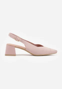 Różowe Czółenka VICES Soft Fit Slingback na Lakierowanym Słupku z Elastyczną Cholewką Comfort Coromenis