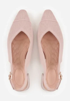 Różowe Czółenka VICES Soft Fit Slingback na Lakierowanym Słupku z Elastyczną Cholewką Comfort Coromenis