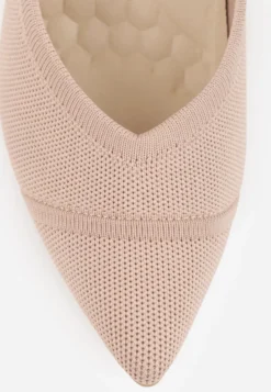 Różowe Dzianinowe Szpilki VICES z Wkładką Soft-Pillow i Miękkim Zapiętkiem Thene