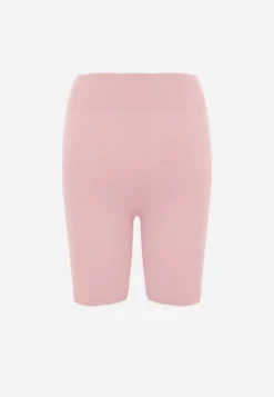 Różowe Elastyczne Szorty Biker High Waist Diovien